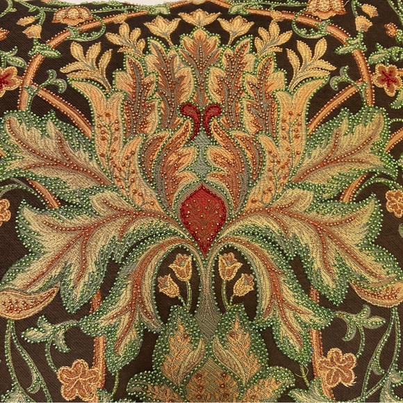 Dransfield & Ross Beaded Multicolor Embroid Pillows - Picture 3 of 5